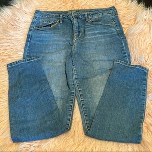 High Rise Blue Skinny Jeans